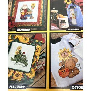 A Year Of Sunflowers Cross-Stitch Pattern Leaflet By Kathie Rueger